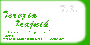 terezia krajnik business card